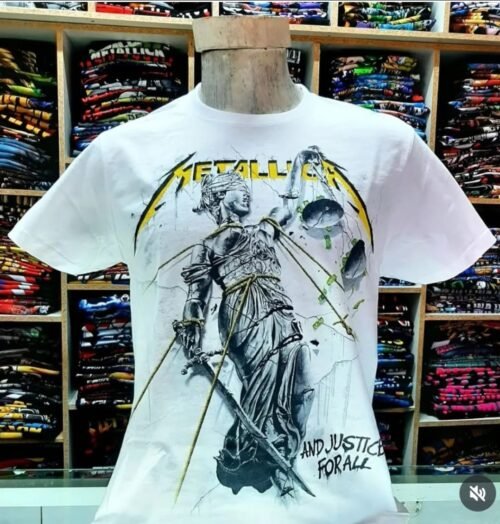 POLERA METALLICA BLANCA